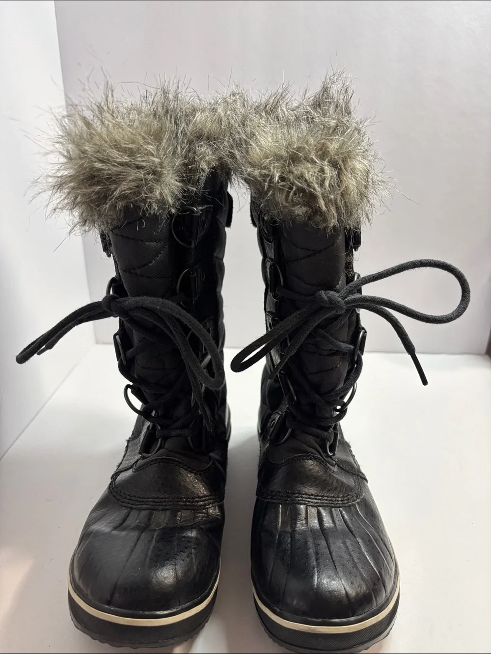 Sorel Boots Womens 6  Black Tofino II Faux Fur Lined Waterproof Snow NWOB